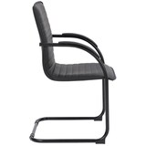 thumbnail of Sedia per visitatori Tira in similpelle nero/nero