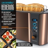thumbnail of Arendo Frühstücksset 2-teilig, 1,5L Wasserkocher Edelstahl, 1500W Langschlitz Toaster FRUKOST, Kupfer