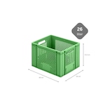 thumbnail of PROREGAL 5x Eurobehälter Obst- und Gemüsekasten | HxBxT 27,2x30x40cm | 26 Liter | Grün | Obst-Gemüsekiste, Obstkorb, Transportbox
