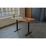 thumbnail of KAWOLA Schreibtisch LORA mit Monitorhalterung elektrisch höhenverstellbarer Schreibtisch 180x90cm mit Baumkante massiv