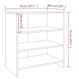 thumbnail of vidaXL Sideboard Weiß 70x40,5x75 cm Holzwerkstoff