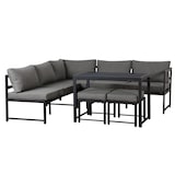thumbnail of Outdoor-Tisch- und Stuhl-Set aus Aluminium in Schwarz/Grau, mit Tisch 95x56x65 cm, flexibel kombinierbar