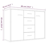 thumbnail of vidaXL Sideboard Räuchereiche 88x30x65 cm Holzwerkstoff