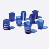 thumbnail of Zafferano Melting Pot Set van 6 glazen in één kleur - Blauw - Handgeblazen glas, 32 cl - Ambachtelijke bekers voor water en cocktails