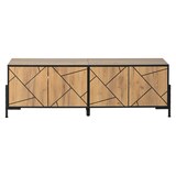 thumbnail of TV-Schrank aus MDF in Naturholzoptik, 153 x 40 x 50 cm, 4 Türen, für Fernseher bis ca. 65 Zoll