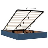 thumbnail of vidaXL Ottoman-Bett mit Matratze & LEDs Blau 140x190 cm Stoff