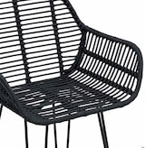 thumbnail of vidaXL Barstuhl 2 pcs Schwarz 55 x 52 x 92 cm Rattan und Eisen