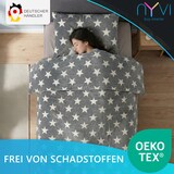 thumbnail of Winter Bettwäsche CozyStar Soft 2-teilig 1x Bettbezug 135x200 + 1x Kissenbezug 80x80 Sterne Petrol