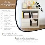 thumbnail of HMF Aufbewahrungskorb mit versteckten Griffen, 3er Set, Korb aus Baumwolle, 37,5 x 25 x 22,5 cm, Weiß-Braun