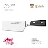 thumbnail of 3 Claveles Toledo - Cuchillo Cocinero Profesional 20 cm Acero Inoxidable