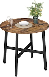 thumbnail of Helloshop26 - Runder Ess-/Küchentisch für Wohnzimmer/Büro 80 x 75 cm Industriestil braun 12_0007437