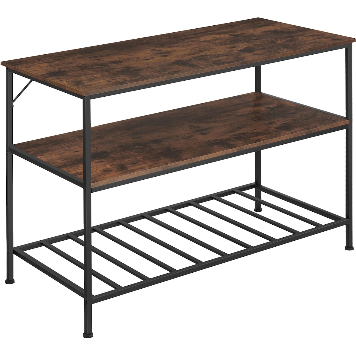 tectake Scaffale da cucina Akeley - Legno industriale scuro, rustico - 404439