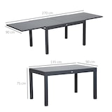 thumbnail of Outsunny Tavolo da Giardino Allungabile 8-10 Persone in Alluminio