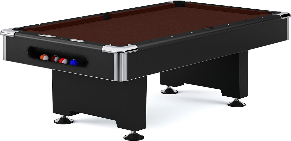 Automaten Hoffmann Billardtisch "Club Pro III", Chocolate, Simonis 860, 9 ft (Spielfeld 254x127 cm)