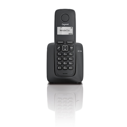 Telefone Gigaset A116 Dect Preto Identificador de Chamadas