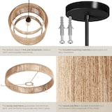thumbnail of tectake Suspension LIGNEA LUX en jute au style bohème 40W  Marron Naturel