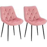 thumbnail of 2er Set Esszimmerstuhl Wallace Samt rosa