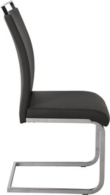 thumbnail of SVITA Set van 2 stoelen Bureaustoel Gestoffeerde stoel Eetkamerstoel Kunstleer zwart