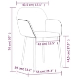 thumbnail of vidaXL Eetkamerstoelen 2 st stof en kunstleer zwart