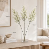 thumbnail of LAYBA Kunstblumen 3er Set Weiß Creme 65 cm Schleierkraut Dekozweige