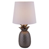 thumbnail of Näve Keramik-Tischleuchte h: 45cm "Ananas" weiß, matt silber