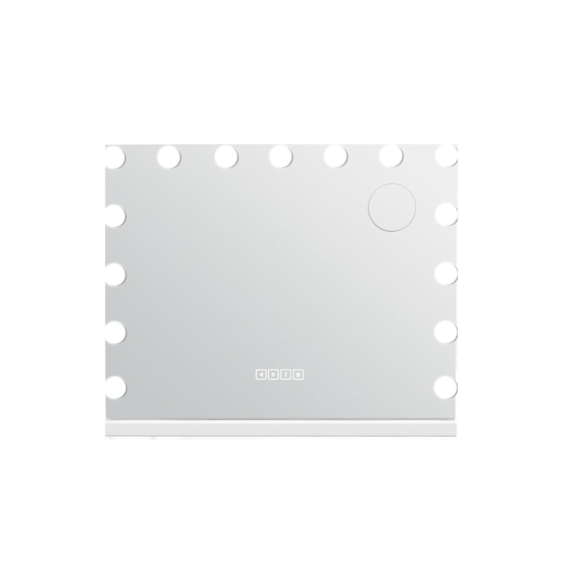 COSTWAY Hollywood Spiegel mit Beleuchtung, 10x Vergrößerung, Make-up Spiegel mit 15 dimmbaren LED-Lichtern