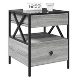 thumbnail of vidaXL Nachttisch mit Infinity-LED Grau Sonoma 40x40x51 cm