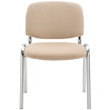 thumbnail of Chaise visiteur Ken support chromé tissu Crème