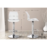 thumbnail of Banco de bar Gilbert branco/plástico