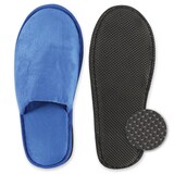thumbnail of Edle Hotelslipper Deluxe Blau 10 Paar geschlossen aus Samt-Velour Einheitsgröße