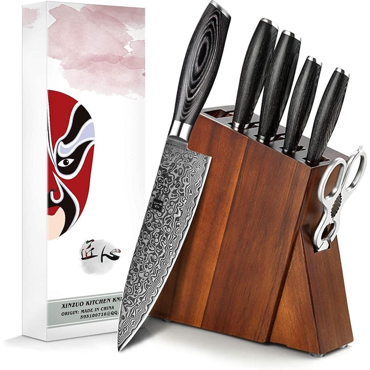 XinZuo - Damascus messenset 7-delig - B20 Ya series