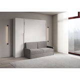 thumbnail of Letto francese verticale a scomparsa Versia Sofà 140 con divano, mensola e armadio 1 anta sx Bianco