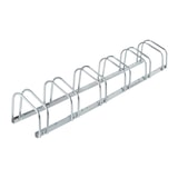 thumbnail of Relaxdays Fahrradständer Boden, für 6 Fahrräder, bis 60 mm Reifenbreite, Metall, Garage, Fahrrad-Aufstellständer, silber
