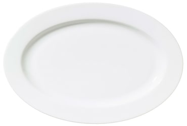 METRO Professional Plat bord Fine Dining, porselein, 35.5 cm, ovaal, wit, 4 stuks