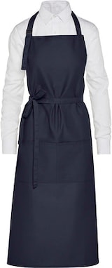thumbnail of AMSTERDAM - Recycled Bib Apron with Pocket: One Size / White
