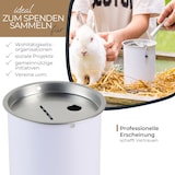 thumbnail of Spendendose, HMF 46000-07, 14,5 x 10 cm, Lichtgrau