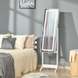 thumbnail of HOMCOM Espejo Joyero de Pie Armario de Joyería con Luces LED y Cerradura Magnética Organizador de Joyas con Estantes Ranuras 46x36,5x151,5 cm