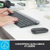 thumbnail of - Ensemble Clavier + Souris sans Fil et silencieux MK470 Ultra-fin - Disposition Compacte et Plate - Récepteur USB 2,4 Logitech