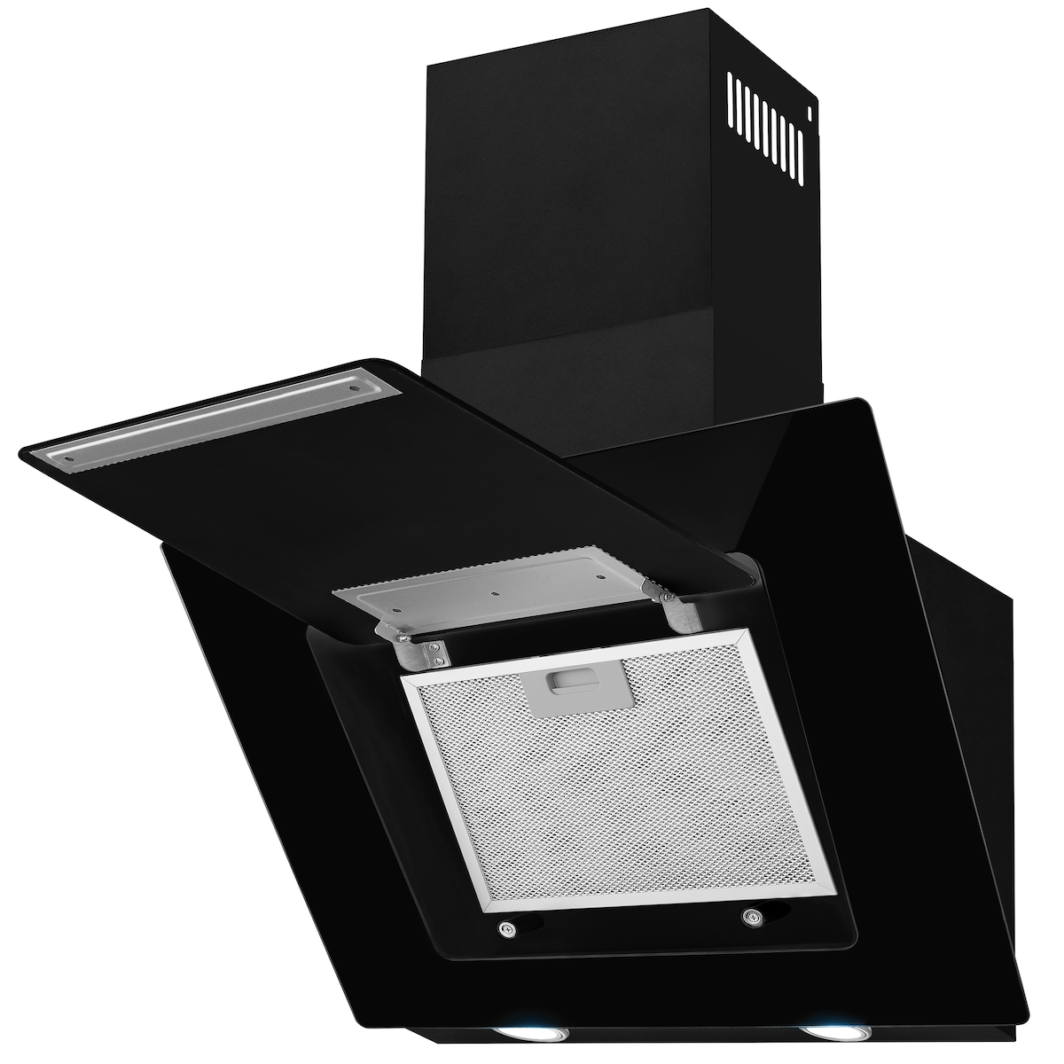 Exquisit KFD 60-8.1 Kopffreihaube - Ab- und Umluft-Betrieb, 60er Breite, Schwarz