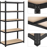 thumbnail of Helloshop26 - Estantería metálica resistente 200 x 100 x 50 cm 5 baldas capacidad de carga total 875 kg (175 kg/balda) baldas 12_0005591