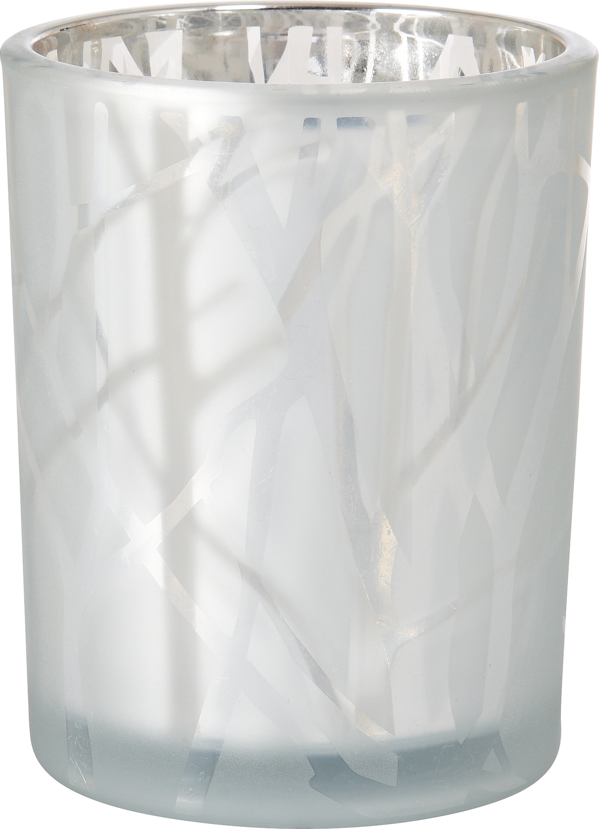 Duni Kerzenhalter Shimmer 100 x Ø 80 mm Weiß, 6 Stk/Krt (6 x 1 Stk)