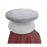 thumbnail of METRO PROFESSIONAL Parasol rond, aluminium/acier, Ø 2.5 x 2.44 m, avec lampe LED et module solaire, rouge/platine