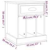 thumbnail of vidaXL Nachttisch Schwarz 43x36x50 cm