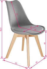 thumbnail of tectake Sillas de comedor FREDERIKKE - Juego de 8 gris/gris