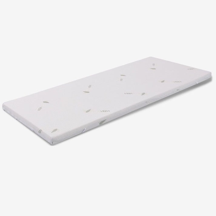 Topper 120x190 cm per materasso in MemoryFoam - alto 3 cm, sfoderabile, tessuto AloeVera | Correttore H3