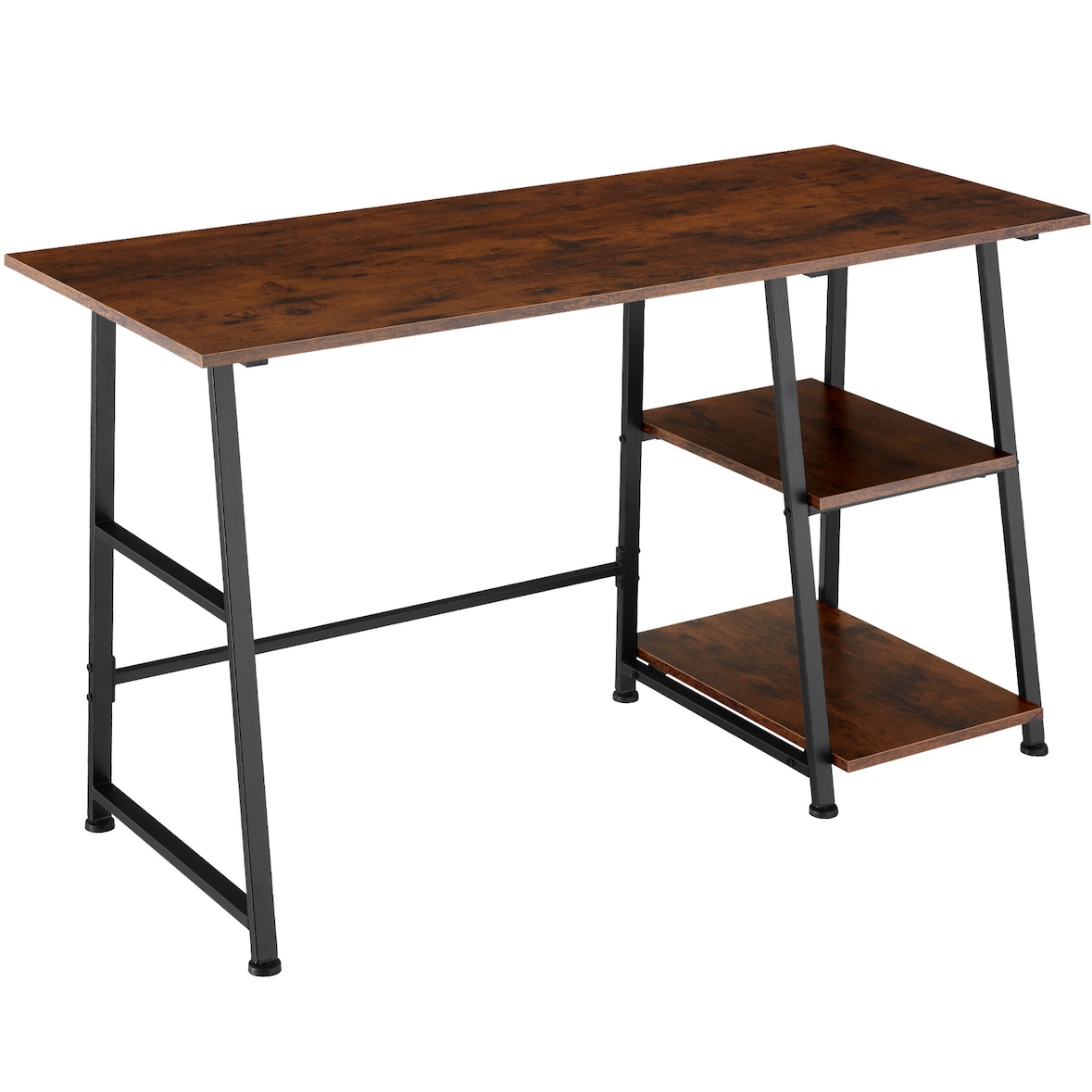 tectake Table de bureau Paisley 120x50x73,5cm - Bois foncé industriel, rustique -404696