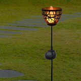 thumbnail of Torche solaire en métal à piquer LED blanc chaud BLOSSOM H 84.5cm