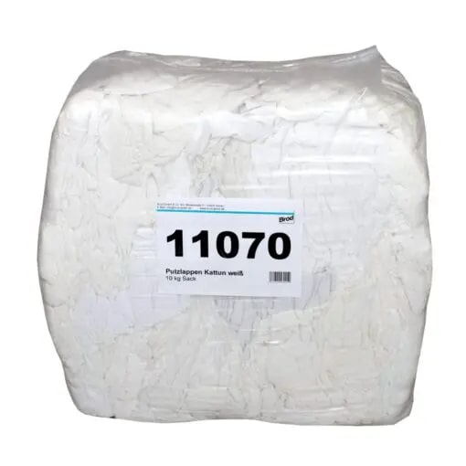 Kattunputzlappen weiß, Baumwolle, Säcke a 10 kg