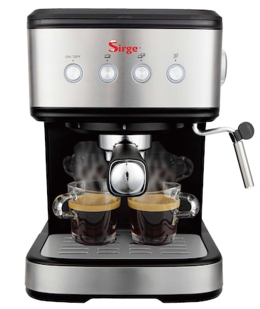 Máquina Espresso e Cappuccino para café em pó e pastilhas 1100 W. Bomba italiana de 15 bar com 3 filtros fornecidos