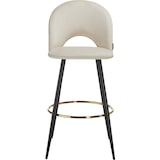 thumbnail of tectake Chaise de bar SACHEL en aspect velours - crème/noir, Lot de 2 - 405859